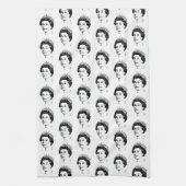 In het liefste geheugen van HM Queen Elizabeth II Theedoek (Verticaal)