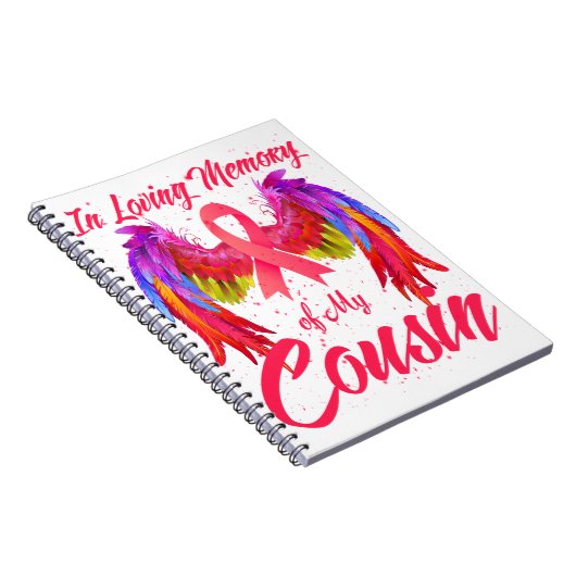 In het liefste geheugen van mijn neef Wings Breast Notitieboek (Rechterzijde)