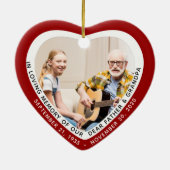 In het liefste geheugen van vader opa Memorial Red Keramisch Ornament (Achterkant)