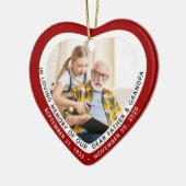 In het liefste geheugen van vader opa Memorial Red Keramisch Ornament (Links)