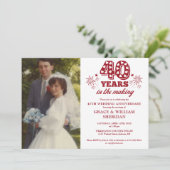 In het maken van 40e bruiloft Jubileum foto Kaart (Staand voorkant)