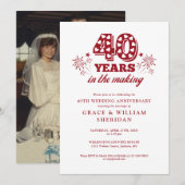 In het maken van 40e bruiloft Jubileum foto Kaart (Voorkant / Achterkant)