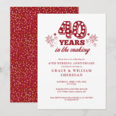 In het maken van 40e bruiloft Jubileum Kaart (Voorkant / Achterkant)