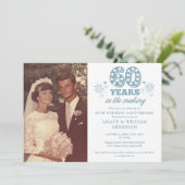 In het maken van 60e bruiloft Jubileum foto Kaart (Staand voorkant)