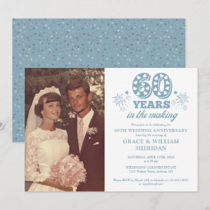In het maken van 60e bruiloft Jubileum foto Kaart