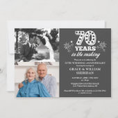 In het maken van 70e bruiloft Jubileum 2 foto Kaart (Voorkant)