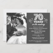 In het maken van 70e bruiloft Jubileum foto Kaart (Voorkant)