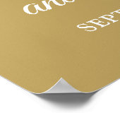 In het maken van goud 50e Jubileum welkomstbord Poster (Hoek)