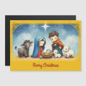 In het Manger Magnetic Wenskaart Magnetische Uitnodiging (Voorkant / Achterkant)