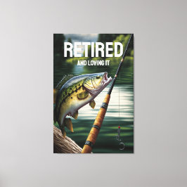 In het meer Levenbassin gepensioneerde Vis Uittred Canvas Afdruk