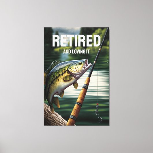 In het meer Levenbassin gepensioneerde Vis Uittred Canvas Afdruk (Voorkant)