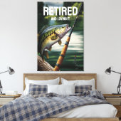 In het meer Levenbassin gepensioneerde Vis Uittred Canvas Afdruk (Insitu (Slaapkamer))