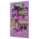 In het midden koningin zwart melanine vrouw bruine klembord (Links)