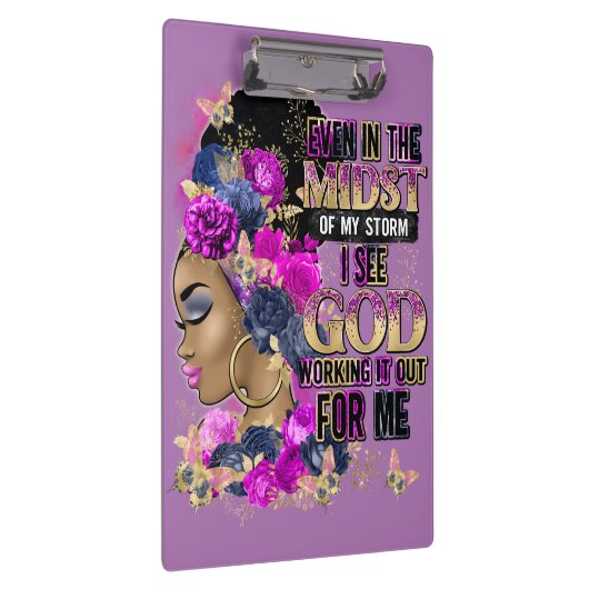 In het midden koningin zwart melanine vrouw bruine klembord (Rechts)