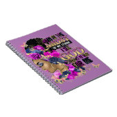 In het midden koningin zwart melanine vrouw bruine notitieboek (Rechterzijde)