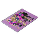 In het midden koningin zwart melanine vrouw bruine notitieboek (Linkerzijde)