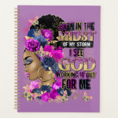 In het midden koningin zwart melanine vrouw bruine planner (Voorkant)