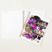 In het midden koningin zwart melanine vrouw bruine planner (Display)