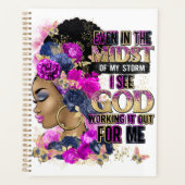 In het midden koningin zwart melanine vrouw bruine planner (Voorkant)