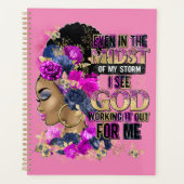 In het midden koningin zwart melanine vrouw bruine planner (Voorkant)