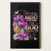 In het midden koningin zwart melanine vrouw bruine planner (Achterkant)