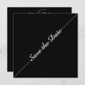 In het minimalistisch Vogue sparen de datum Save The Date (Voorkant / Achterkant)