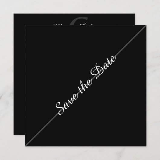 In het minimalistisch Vogue sparen de datum Save The Date (Voorkant / Achterkant)