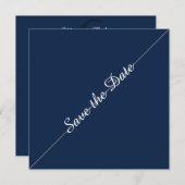 In het minimalistisch Vogue sparen de datum Save The Date (Voorkant / Achterkant)