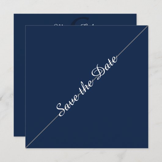 In het minimalistisch Vogue sparen de datum Save The Date (Voorkant / Achterkant)