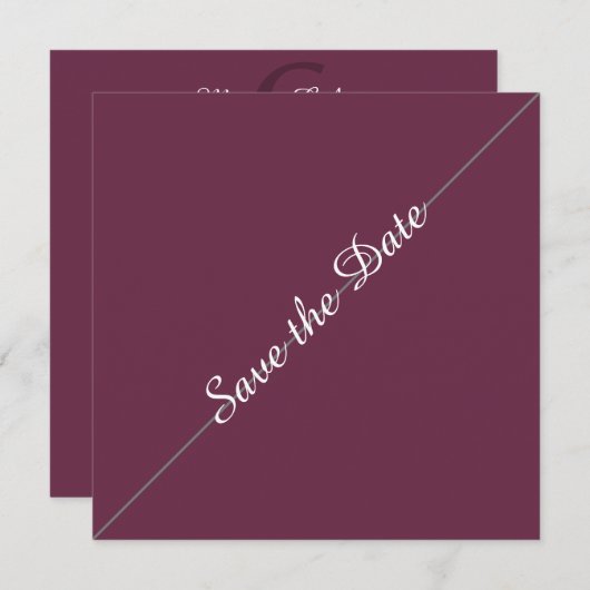 In het minimalistisch Vogue sparen de datum Save The Date (Voorkant / Achterkant)