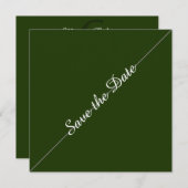 In het minimalistisch Vogue sparen de datum Save The Date (Voorkant / Achterkant)