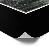 "IN HET MIST" zwarte Beer Poster (Hoek)