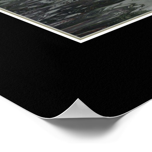 "IN HET MIST" zwarte Beer Poster (Hoek)