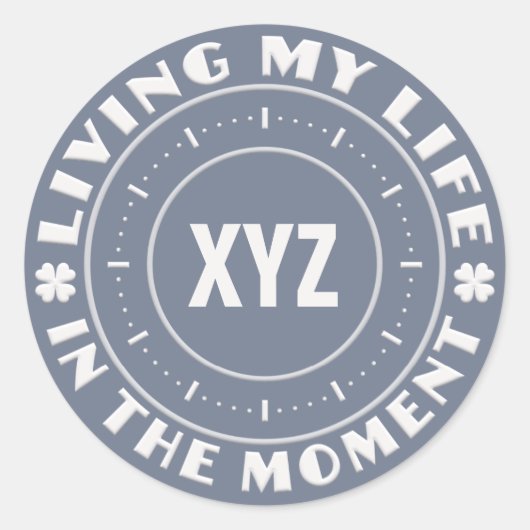 IN HET MOMENT AANGEPASTE stickers (Voorkant)