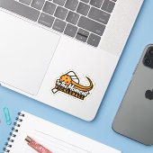 In het moment Pickleball Die Cut Sticker (Laptop met iPhone)