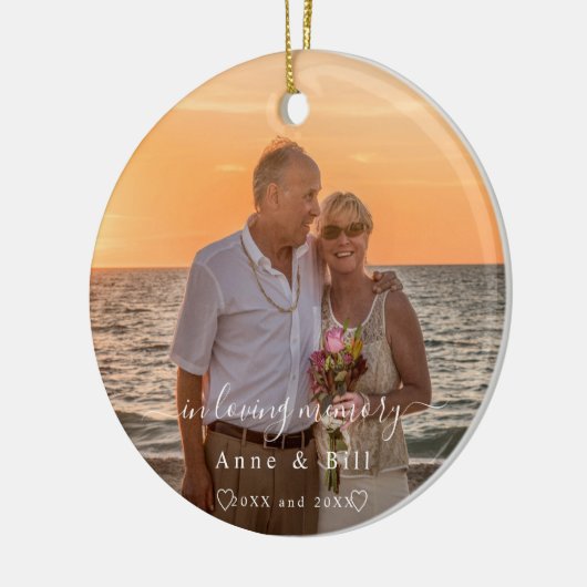 In het Monogram Geheugenfoto Ouders Keramisch Ornament (Links)