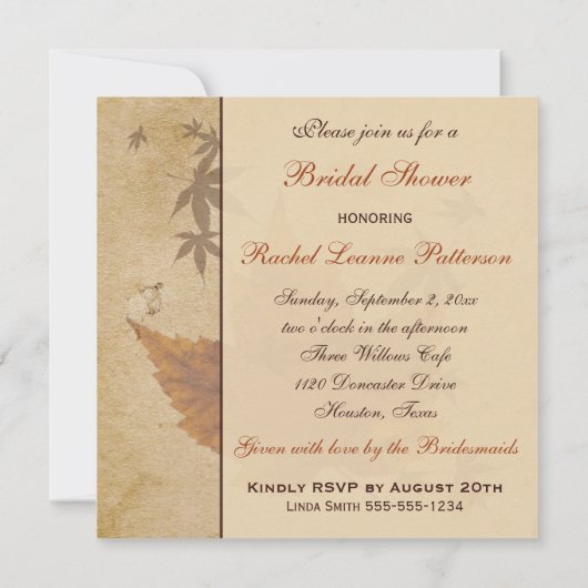 In het najaar leest u het Vrijgezellenfeest FAUX-o Kaart (Achterkant)