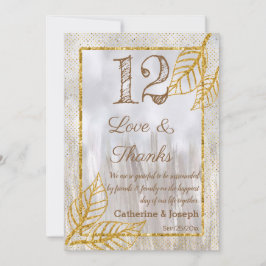 In het najaar van de gouden kastanjebladeren zijn  bedankkaart