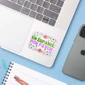 In het Nederlands Alstublieft, Geschenk voor Docen Sticker (Laptop met iPhone)