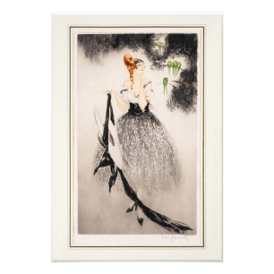 In het nest, 1922 door Louis Icart Foto Afdruk