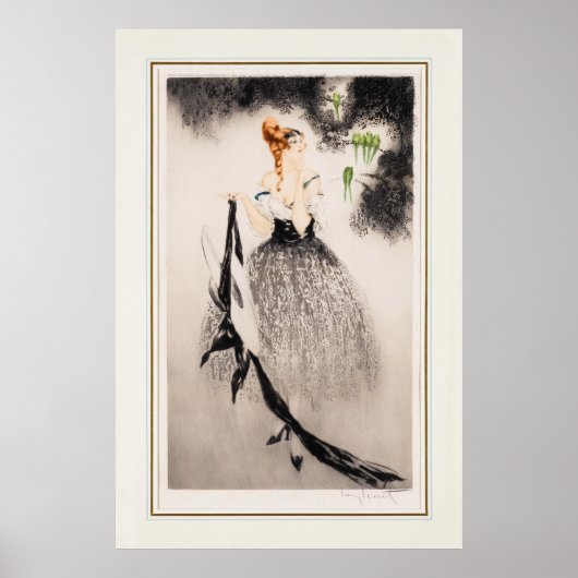 In het nest, 1922 door Louis Icart Poster (Voorkant)