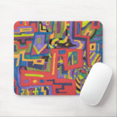 "In het net" Abstracte Mousepad Muismat (Met muis)