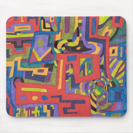 "In het net" Abstracte Mousepad Muismat (Voorkant)