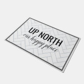 In het noorden onze Happy Place Chevron Tegel Deurmat (Schuin)