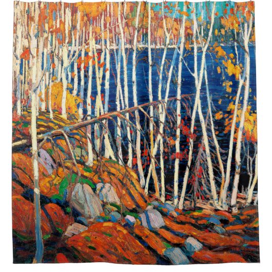 In het Noordland, beroemd schilderij Douchegordijn