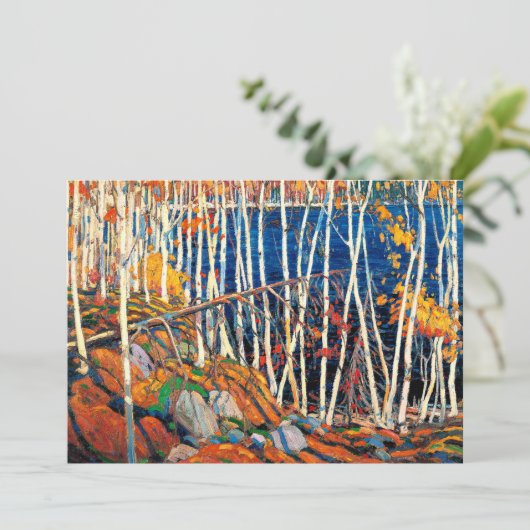 In het Noordland door Tom Thomson, Kaart (Staand voorkant)