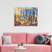 In het Noordland, mooie kunst van Tom Thomson, Canvas Afdruk (Insitu (Woonkamer))