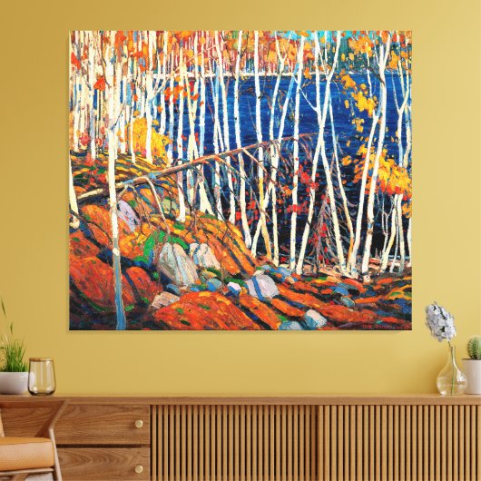 In het Noordland, mooie kunst van Tom Thomson, Canvas Afdruk (Insitu (Woonkamer))