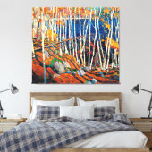 In het Noordland, mooie kunst van Tom Thomson, Canvas Afdruk (Insitu (Slaapkamer))
