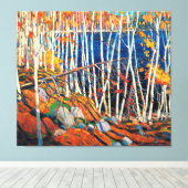 In het Noordland, mooie kunst van Tom Thomson, Canvas Afdruk (Insitu (Houten vloer))
